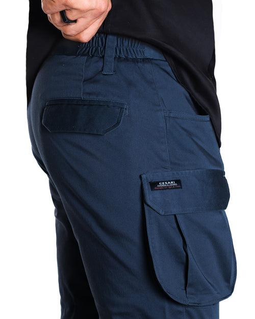 Space Blue 7-Pocket Cargo Pants