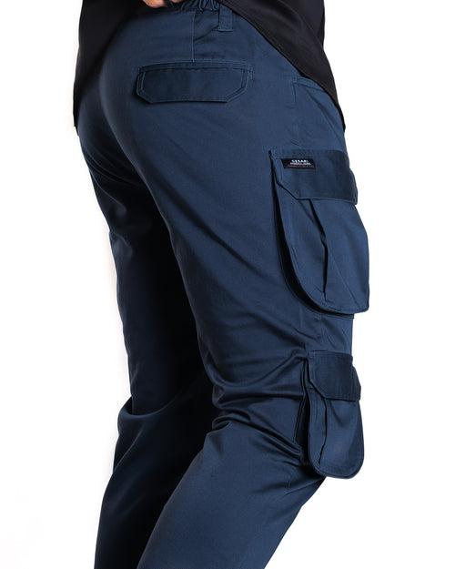 Space Blue 7-Pocket Cargo Pants