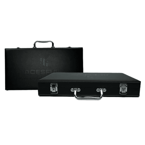 Acesfull Leatherite Poker Case - Black