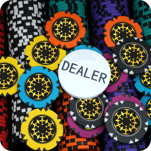 Aureate Galaxy Poker Chips Set - GR, 300 And 500 Pieces, Clay, 40 MM, 14