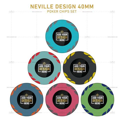 Customisable Casino Poker Chips, Neville Design 40 MM