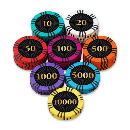 Phantom Poker Chips Set - TS, 300 And 500 Pieces, Clay, 40 MM, 14g