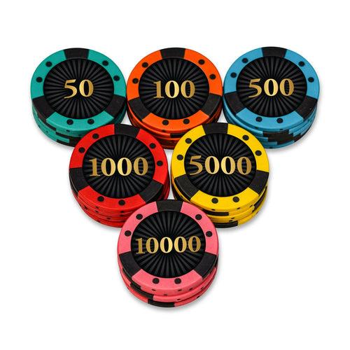 Phantom Poker Chips Set - NH, 300 And 500 Pieces, Clay, 40 MM, 14g