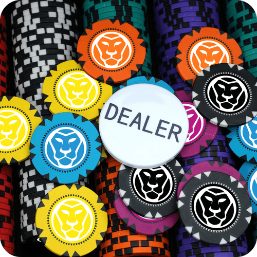 Panther Poker Chips Set - GR, 300 And 500 Pieces, Clay, 40 MM, 14g