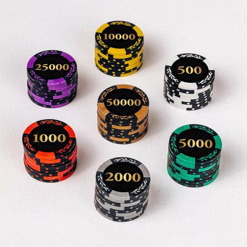 Phantom Poker Chips Set - MC, 300 And 500 Pieces, Clay, 40 MM, 14g