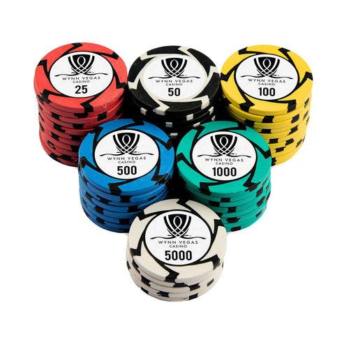 Wynn Casino Poker Chips Set - EPT, 300 And 500 Pieces, Clay, 40 MM, 14g