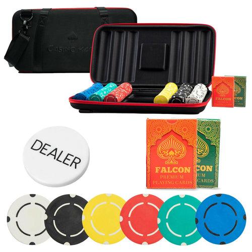 Casinokart Premium Poker Chips Set - LD, 300 & 500 Pieces, Clay, 40 MM, 12g