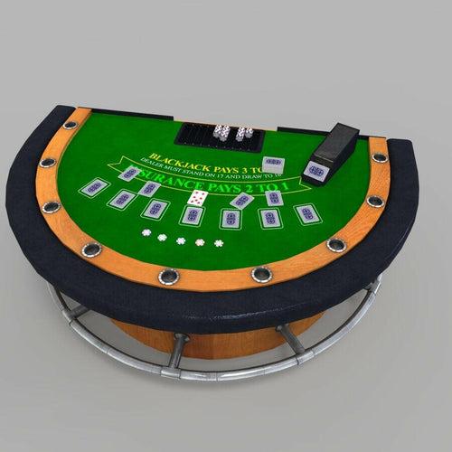 All In Blackjack Table- Casino Quality, Wooden