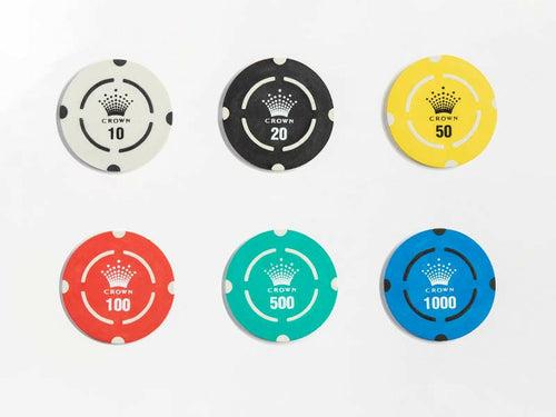 Majestic Crown Poker Chips Set - LD, 300 & 500 Pieces, Clay, 40 MM, 12g