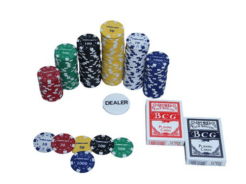 Casinokart Dice Poker Chips Set - 300 & 500 Pieces, Plastic, 40MM, 12g