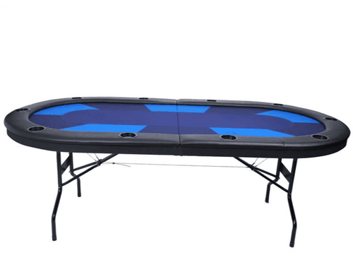 Center Folding Poker Table - OVAL SHAPE