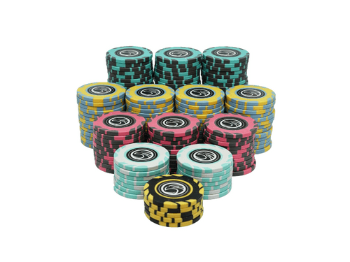 Neville Poker Chipset - NV, 300 and 500 Pieces, Clay, 40 MM, 14g