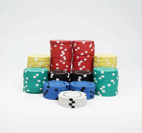Casinokart Premium Poker Chips Set - LD, 300 & 500 Pieces, Clay, 40 MM, 12g