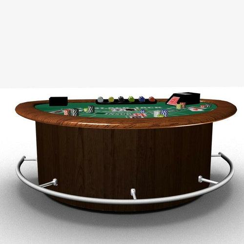 Leo Printed Blackjack Table- Casino Quality, Wooden