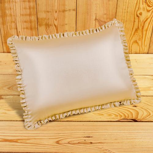 Curlyn - Frilled  Satin Pillowcase (Plain)