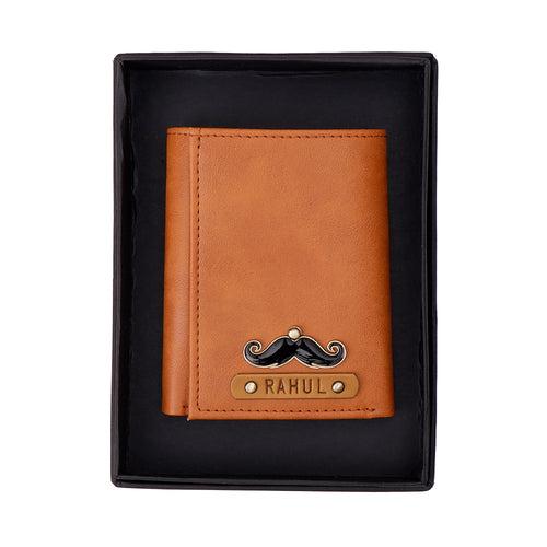 Tan Trifold Mens Wallet