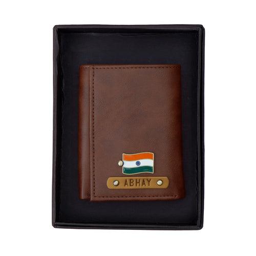 Dark Brown Trifold Mens Wallet