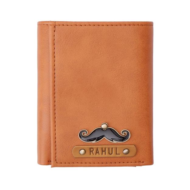 Tan Trifold Mens Wallet