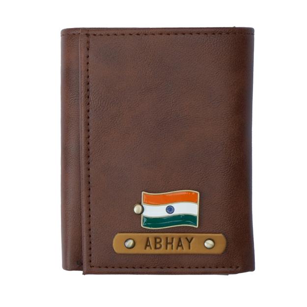 Dark Brown Trifold Mens Wallet