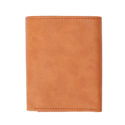 Tan Trifold Mens Wallet