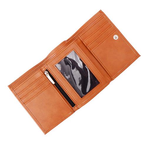 Tan Trifold Mens Wallet