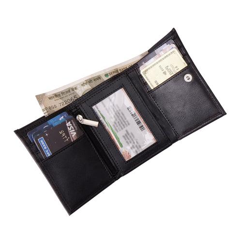 Black Trifold Mens Wallet