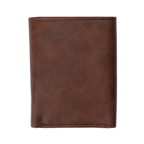 Dark Brown Trifold Mens Wallet