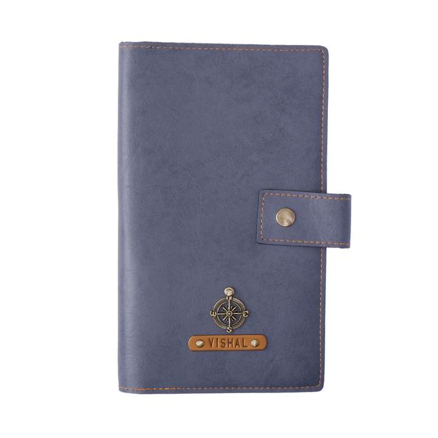 Grey Travel Passport Holder