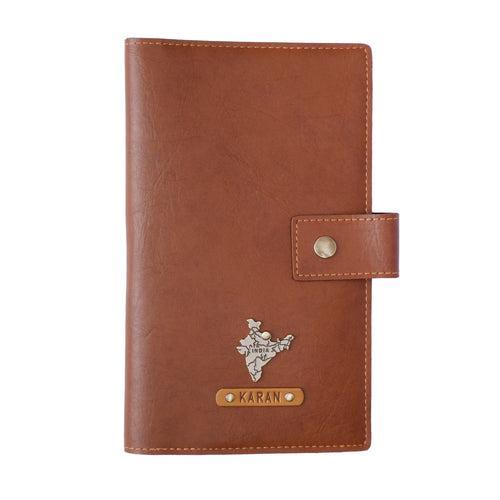 Tan Travel Passport Holder