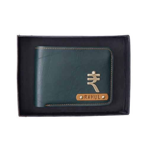 Customized Forest Green Wallet For Men with Free Charm