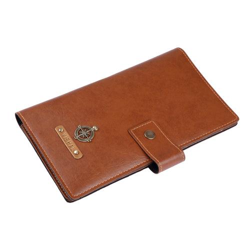 Tan Travel Passport Holder