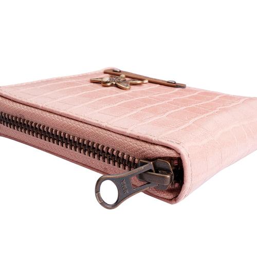 Blush Pink Womens Zip Wallet - Small