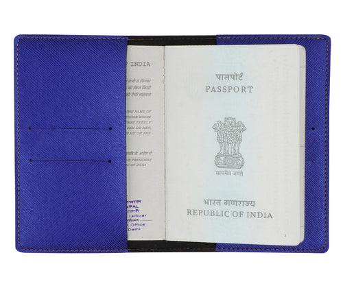 Personalized Electric Blue Textured Passport Cover