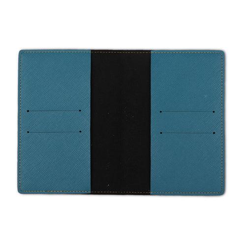 Personalized Cyan Textured Passport Cover