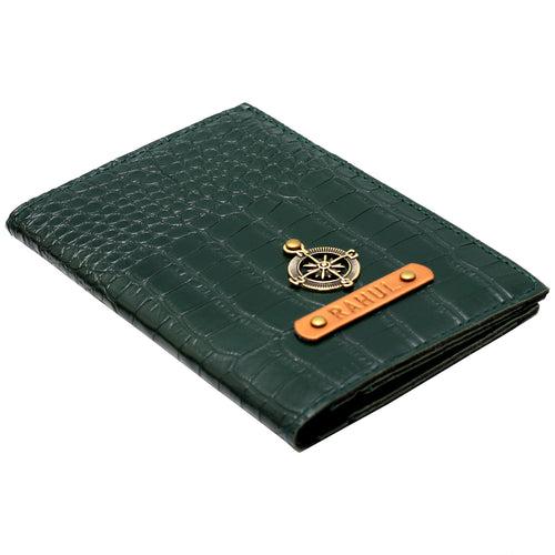 Bottle Green Vegan Executive Leather Passport Wallet