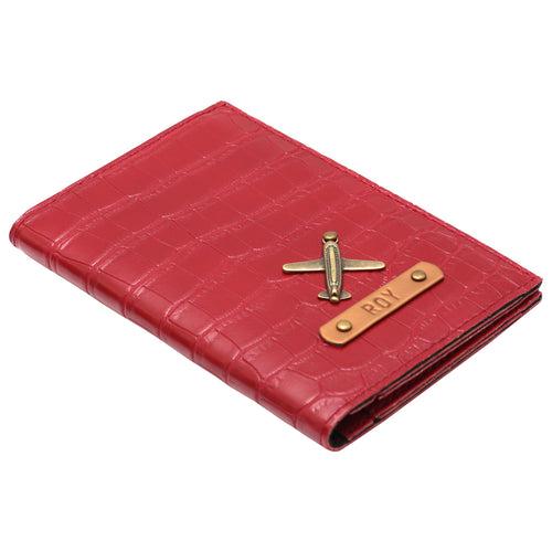 Cherry Red Vegan Executive Leather Passport Wallet