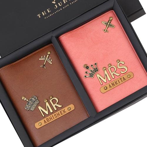 Mr & Mrs Couple Passport Covers