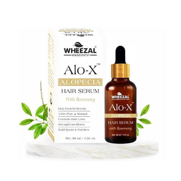 Wheezal Alo X Serum – Natural Hair Growth and Scalp Care Solution