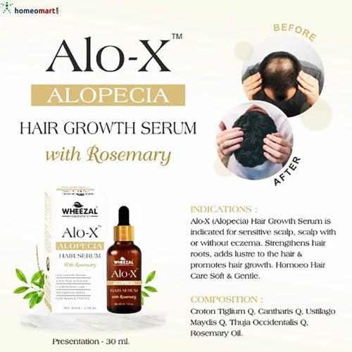 Wheezal Alo X Serum – Natural Hair Growth and Scalp Care Solution