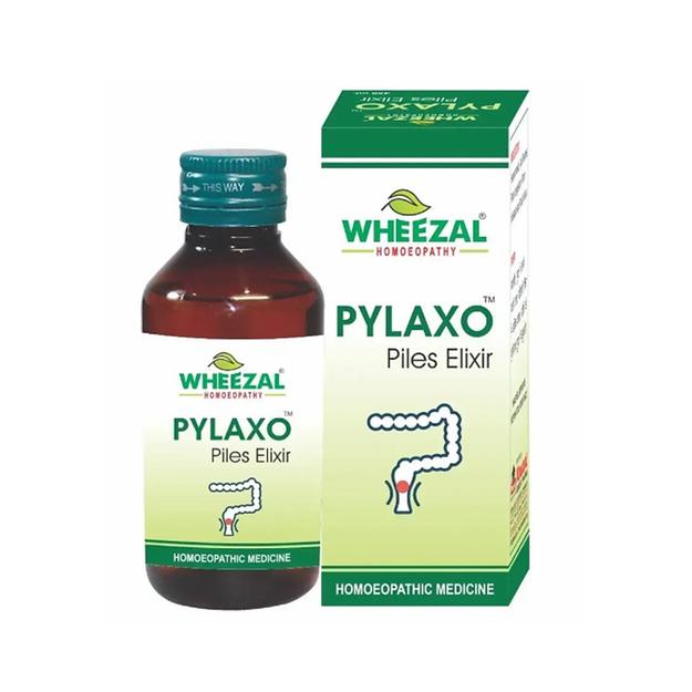 Wheezal Pylaxo Piles Elixir – Homeopathic Syrup for Haemorrhoids & Anal Fissures