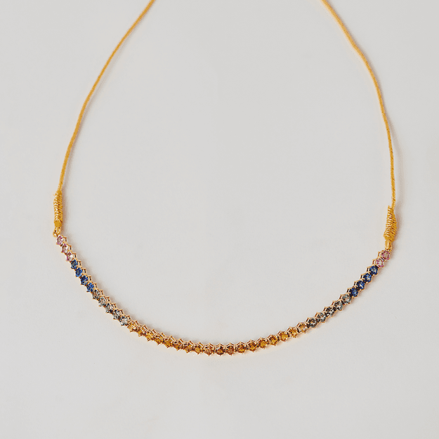 Rainbow Sapphire Choker Necklace