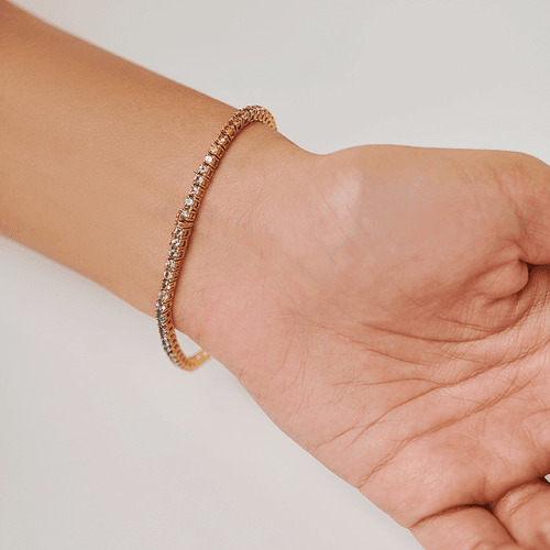 Rainbow Bracelet with Round Sapphires