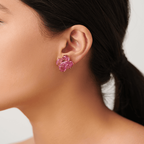 Big Bloom Studs in Rose-cut Sapphires