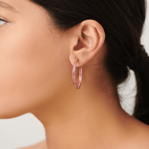 Ombre Ruby Hoops