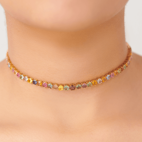 Garland Choker in Tourmalines