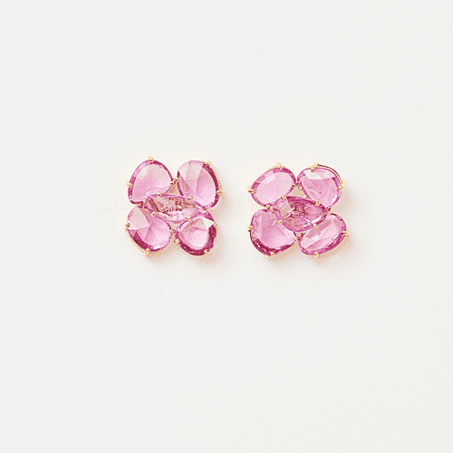 Big Bloom Studs in Rose-cut Sapphires