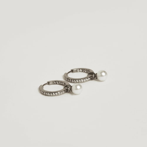 Undone Diamond and Pearl Hoops