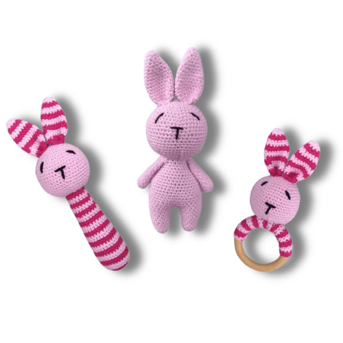 Hoppin' Trio Rattle, Teether and Bunny