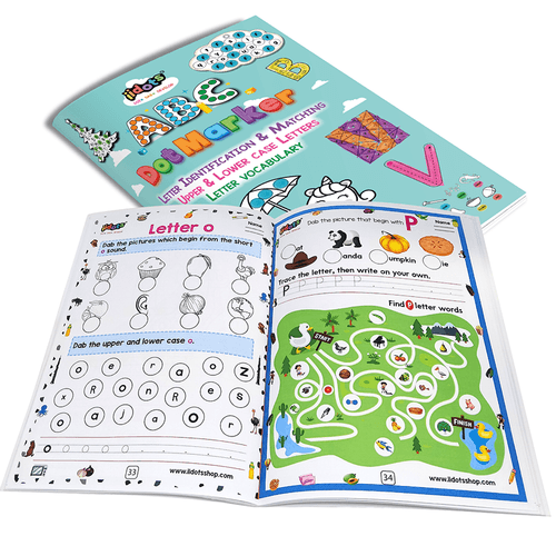 ABC Book -A Brain-Boosting DOT Marker Book for Kids and Toddlers to Learn Upper and Lowercase Letters