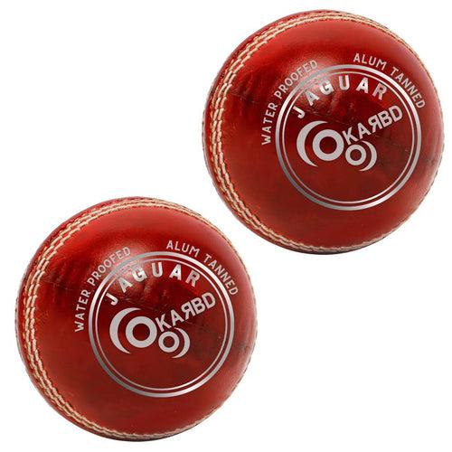 Cricket Leather Ball | 20 to 30 Overs |Jaguar Red | Pack of 2